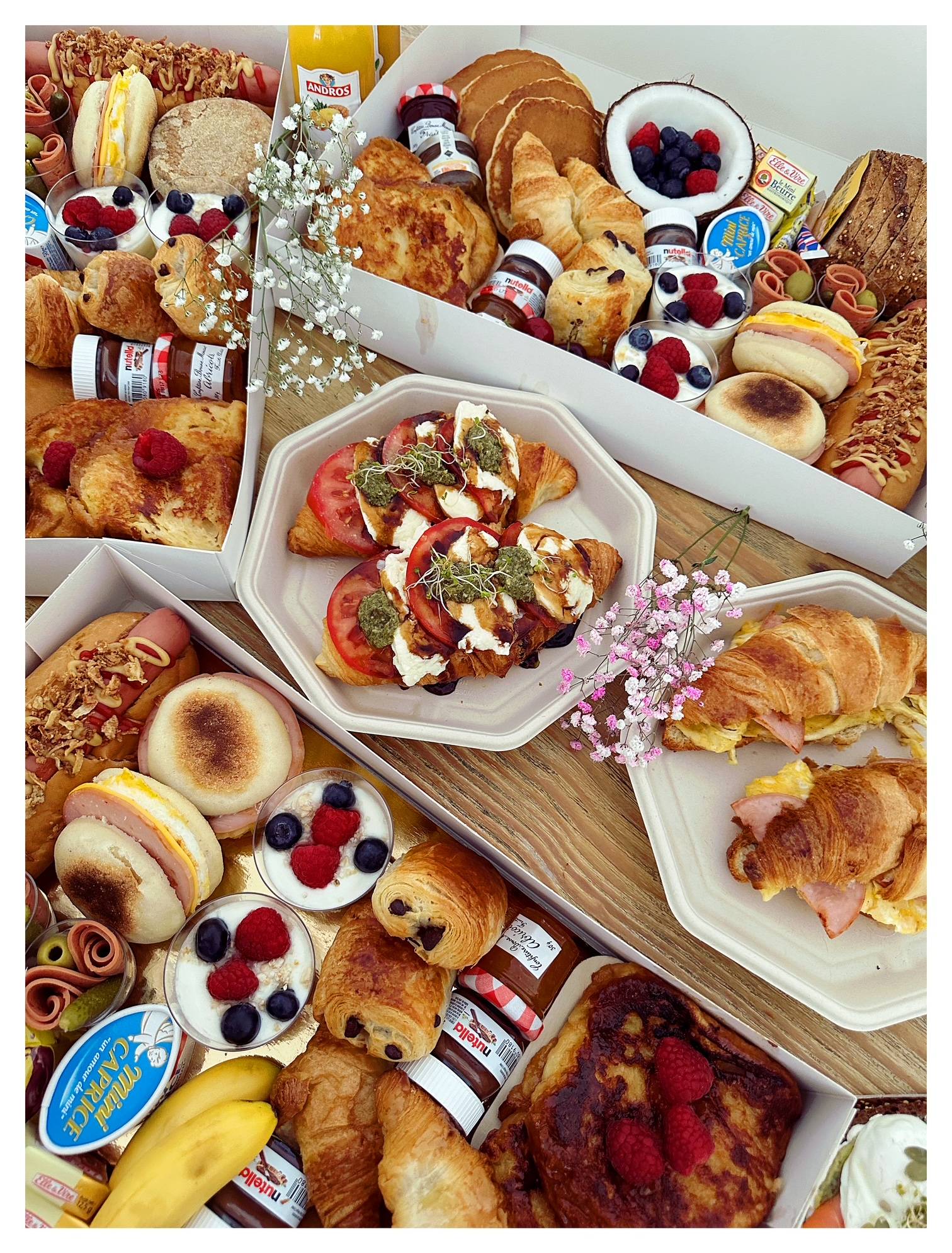 Brunch buffet haut de gamme, signé Chix Riviera Buffet, pour une réception chic sur la Côte d'Azur.